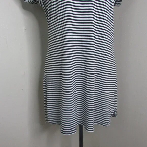 Liberty Love T-Shirt Dress M Black White Stripe - Picture 4 of 9